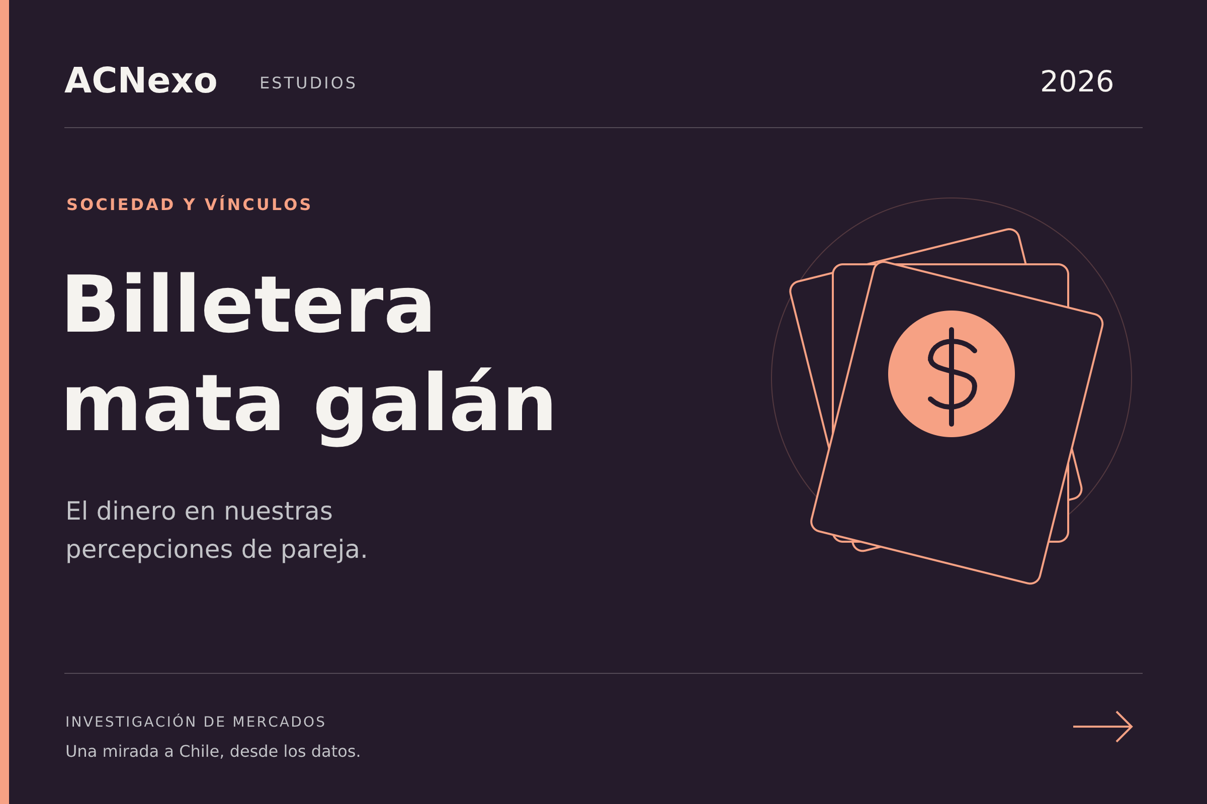 Portada del estudio Billetera mata galán de ACNexo